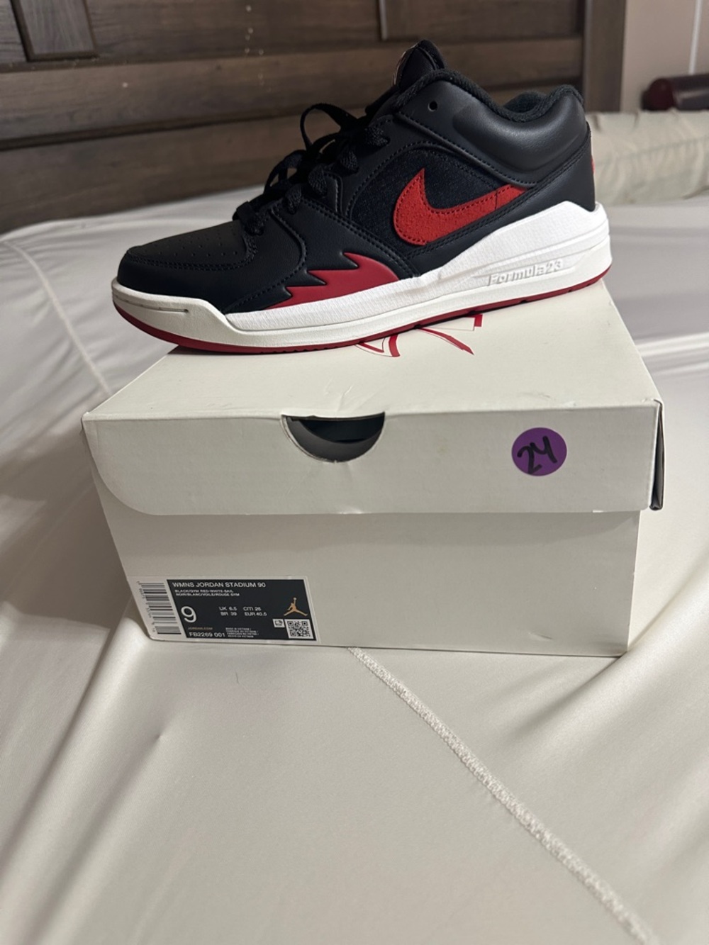 Nike Black, Red and White Women’s Jordan stadium 90